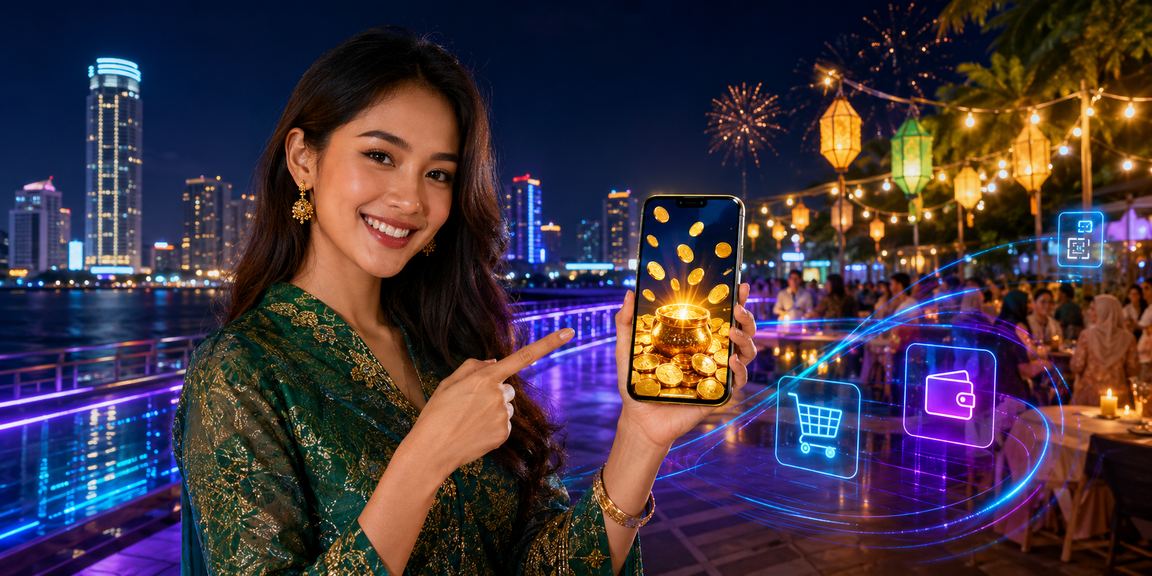 Suasana Hari Raya bermain slot mudah alih di Pulau Pinang Malaysia